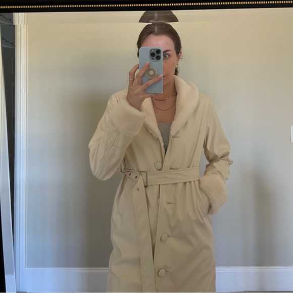 12th Tribe x The Salty Blonde: Bailey Rose Bernadette Cream Vegan Leather Jacket - Picture 2 of 5